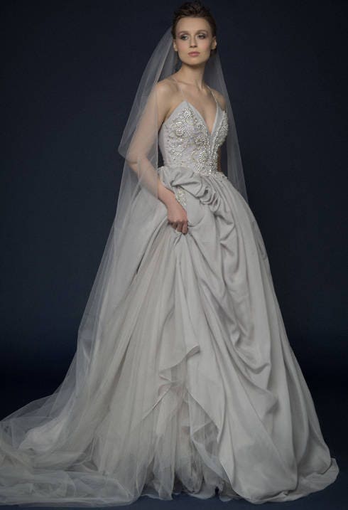 gray wedding dress/ UKONA