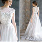 Tulle wedding dress with embroidery top // VIRINEA