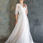 Lace wedding dress, bohemian, boho, tulle, custom wedding dress, a line, corset/ Rauza
