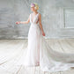 Bohemian wedding dress ethereal lightweight/ AMALZEYA