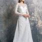 Long sleeve wedding dress boho/ ANGELINA