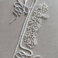 Extra Long Bridesmaid Wedding Bridal Rich Tafetta Sash ( Belt ) with crystals, pearls, beads - 100% natural silk