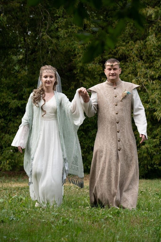 Tolkien wedding dress, lord of the ring gown